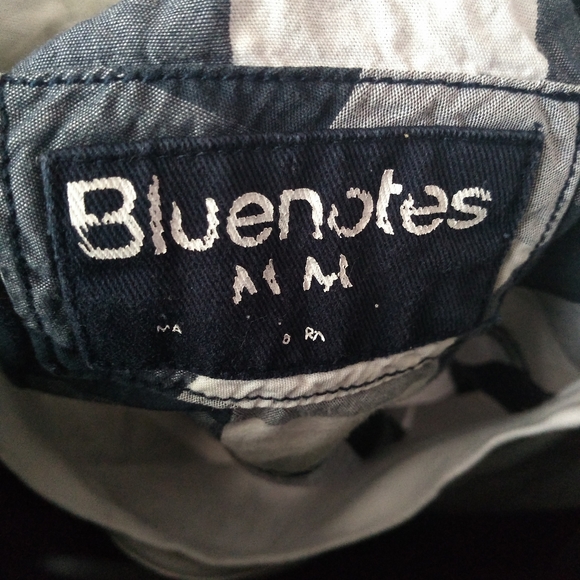 Blue notes plaids short sleeve shirts size Medium - Picture 4 of 5